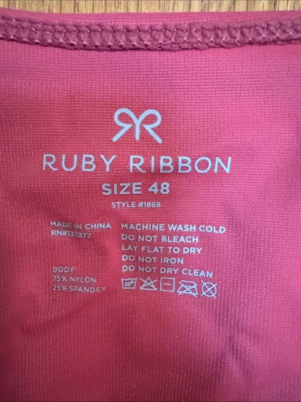 Ruby Ribbon Rose Demiette - Picture 2 of 2